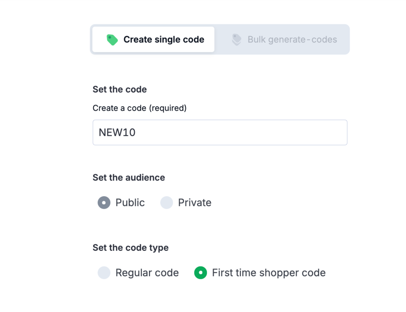 Creating First-Time Shopper Promotion