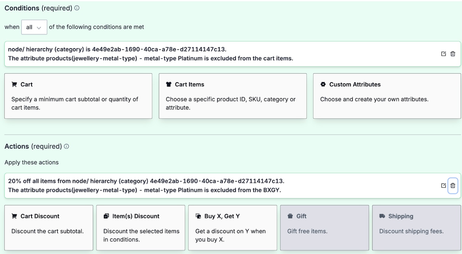 Creating a Promotion to Exclude Products from Both Eligibility and Discount